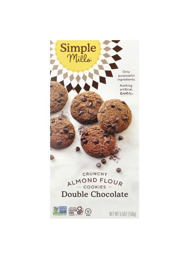 Simple Mills, Crunchy Almond Flour Cookies, Double Chocolate, 5.5 oz (156 g)